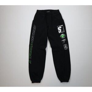 Shadow Hill Mens S Faded Spell Out Streetwear Heavyweight Sweatpants Joggers USA
